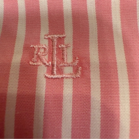 RALPH Lauren Women's Striped Pink White Long Sleeve Button-Down Shirt Sz 1X NWOT - Picture 2 of 10